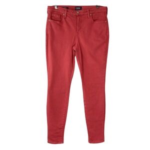 NYDJ Ami Skinny Jeans Womens 8P Brick Red Lift Tuck Technology Petite Stretch